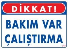 Bakım Var Çalıştırma