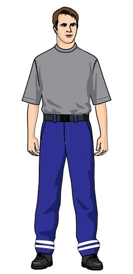 (L) Lacivert Reflektörlü İş Pantalonu