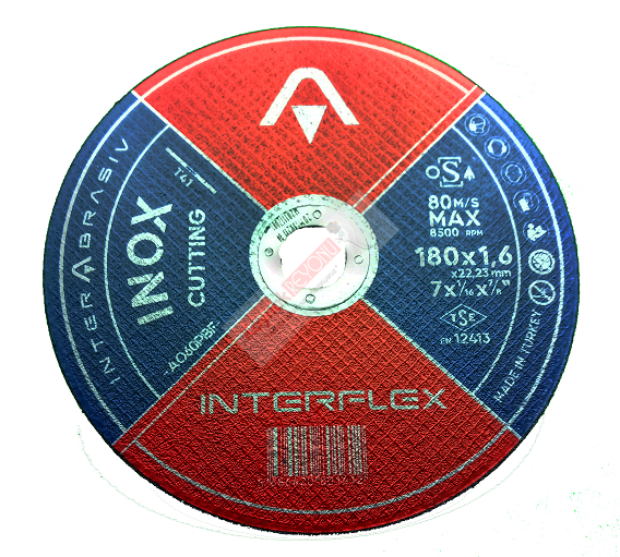 INTERABRASIV 180x1.6 Inox Kesici Taş  10 lu Paket