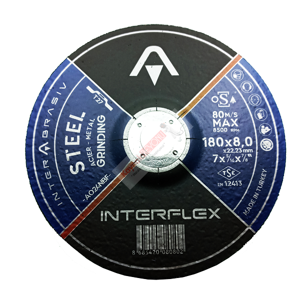 INTERABRASIV 180x8 NK Taşlama Taşı 5li paket