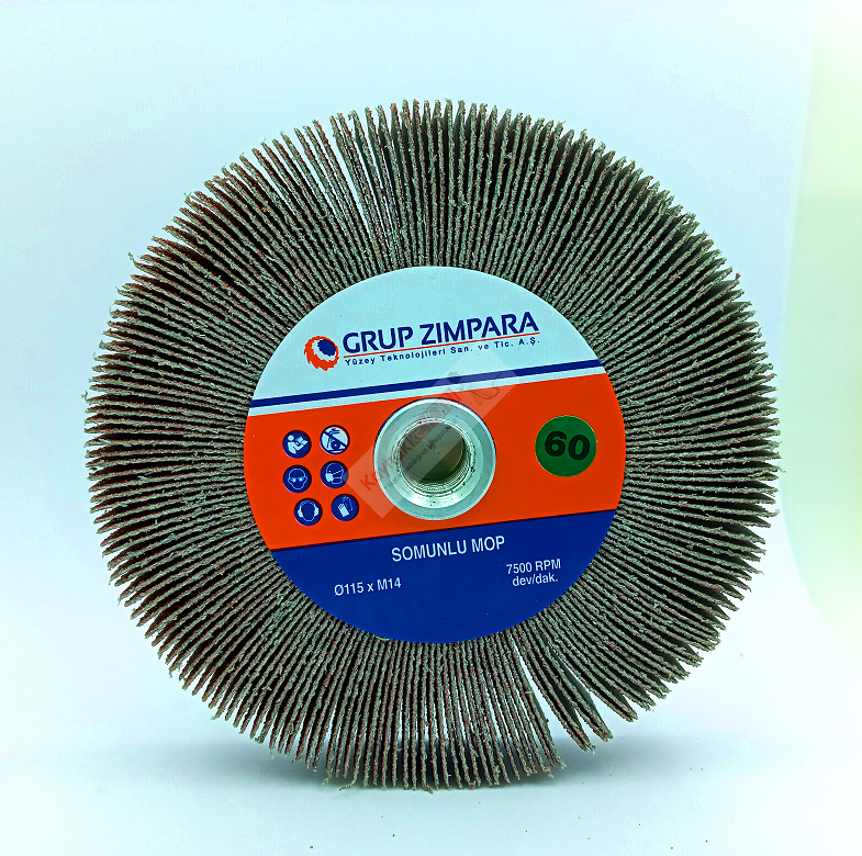 Aluminyum Oksit Zımparalı Vidalı Mop 115X20XM14