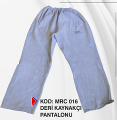 Deri Kaynakçı Pantolonu