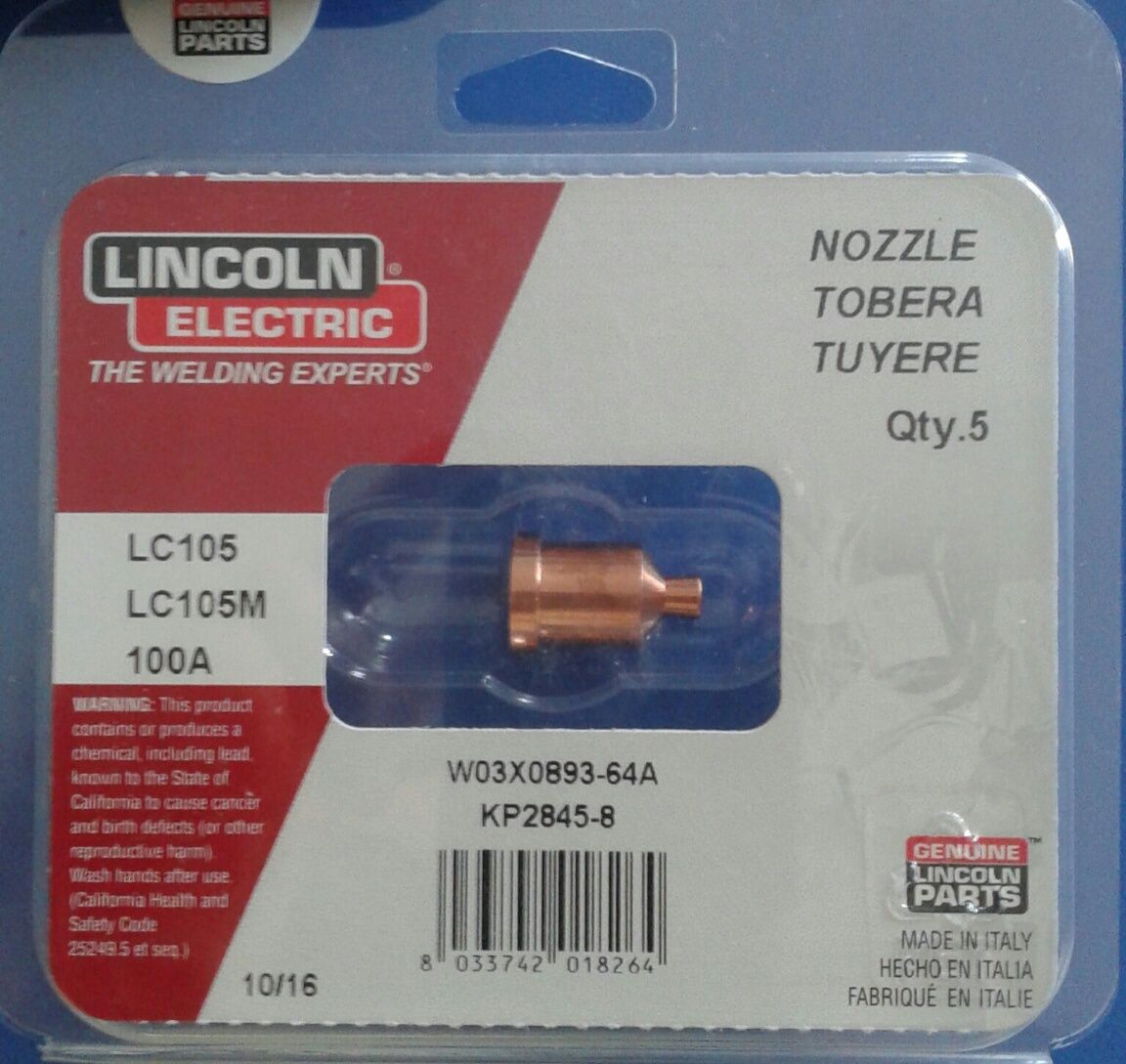 LC105 Nozzle 1,5 mm 100A Plastik Ambalaj 5 Ad 82W3X893-64A - 1.345